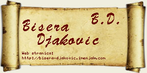 Bisera Đaković vizit kartica